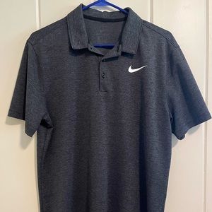 Large Grey Heathered Nike Golf Polo.